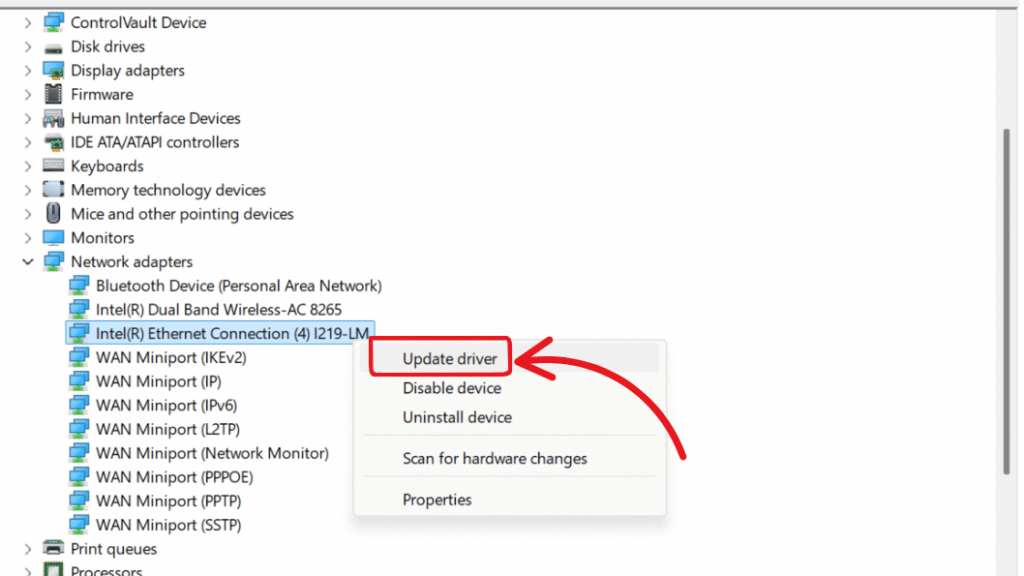 No Internet on WIndows