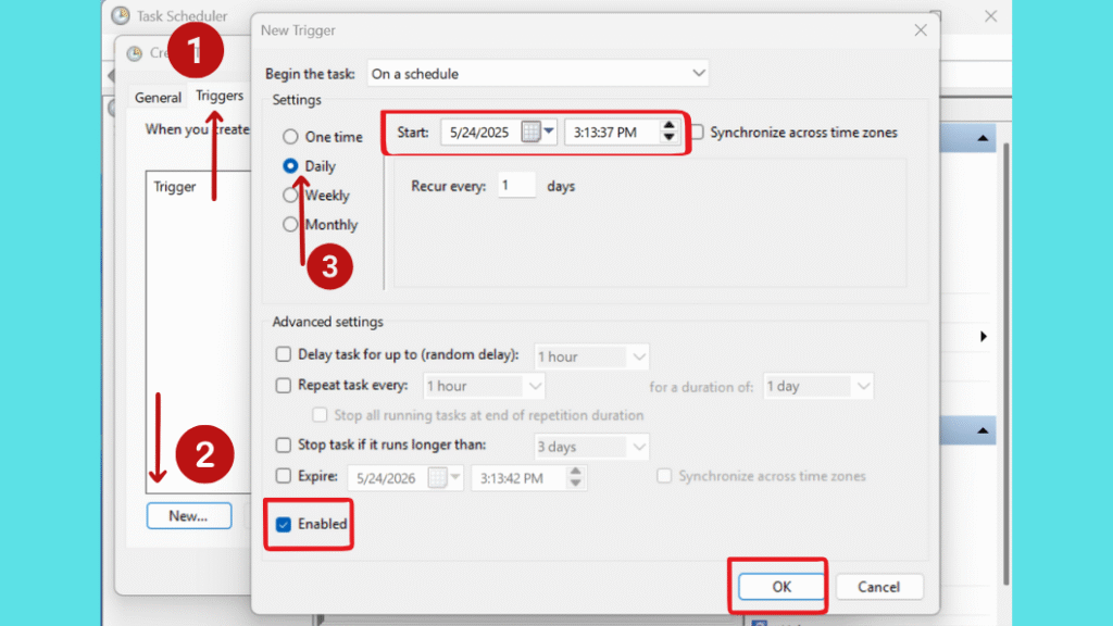 Schedule Theme change