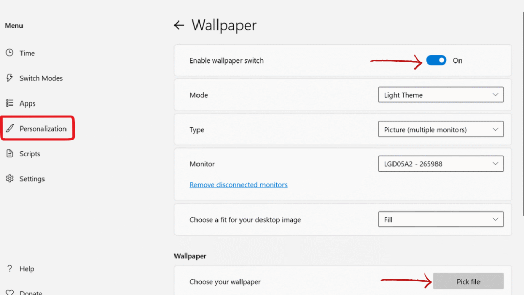 Themes changes