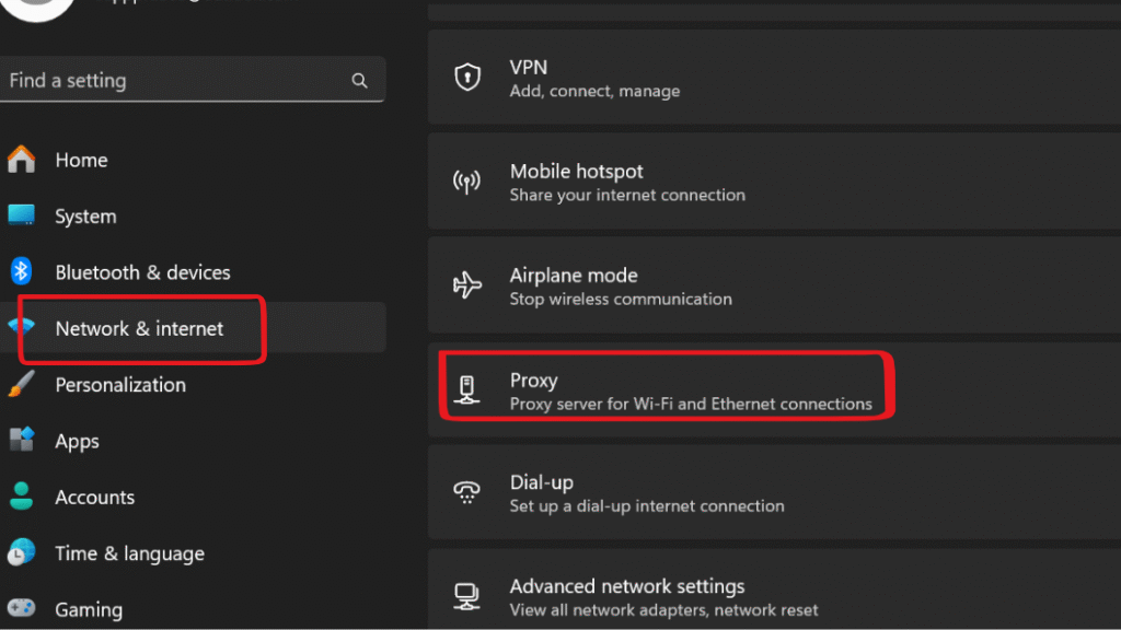 Ethernet Internet Connection