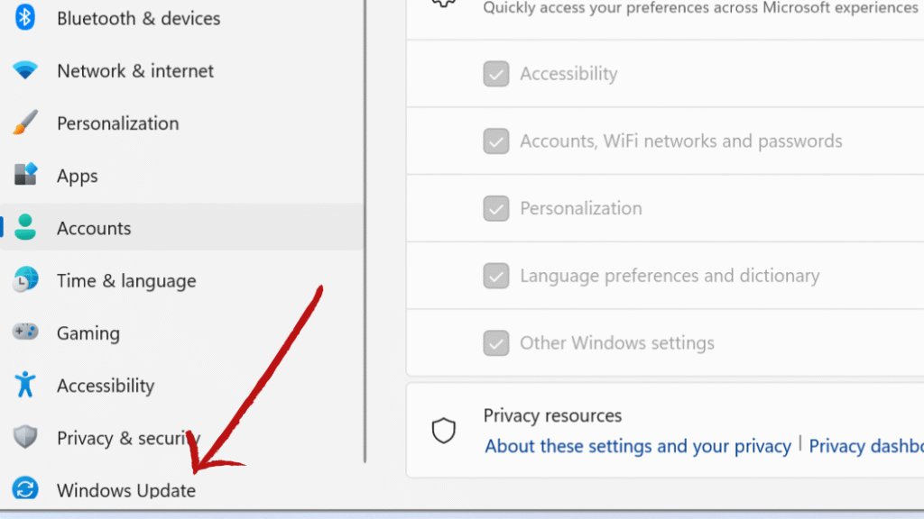 Windows Account not syncing