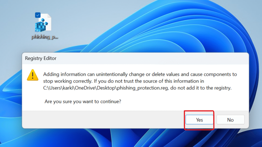 Phishing Protection on windows 11