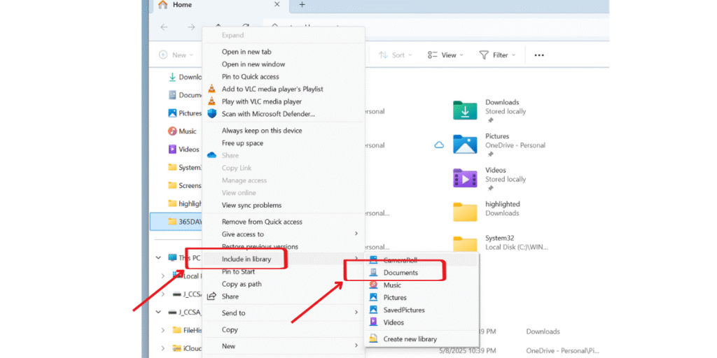 File History on Windows backup