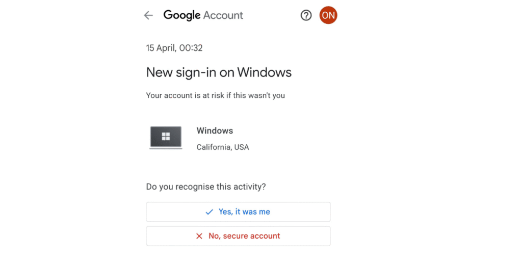 Google account hacked