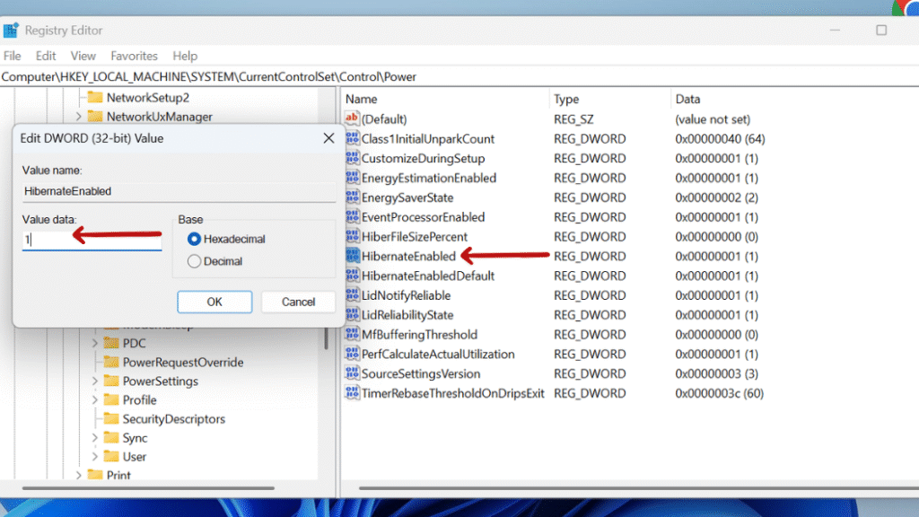 hibernate in windows 11
