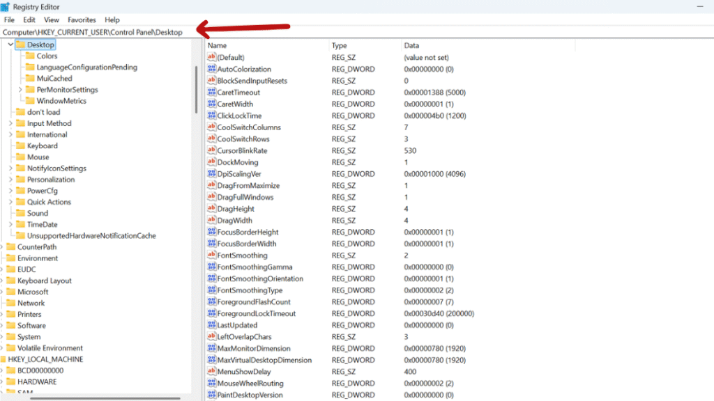registry tweaks