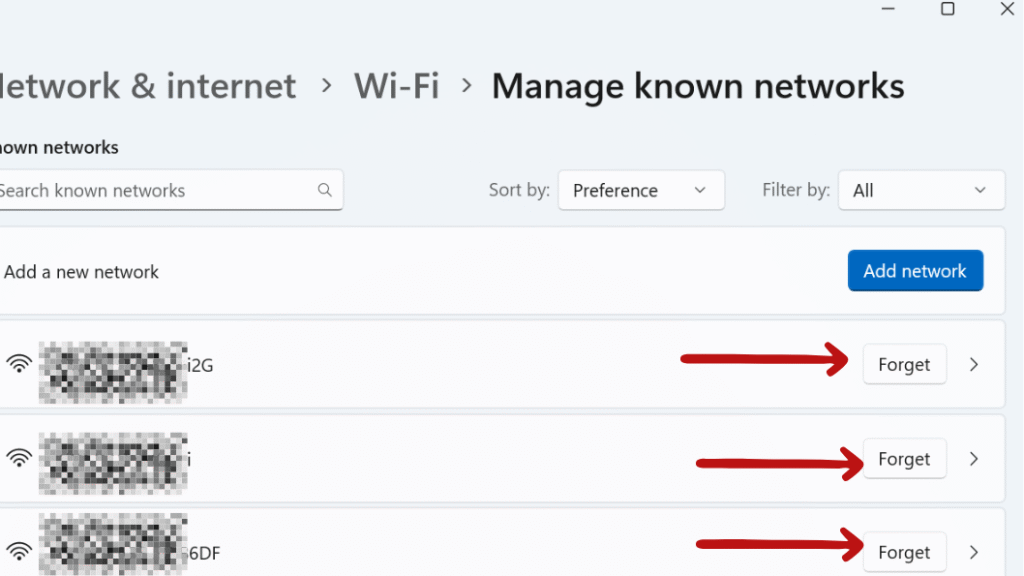 Lost wireless password